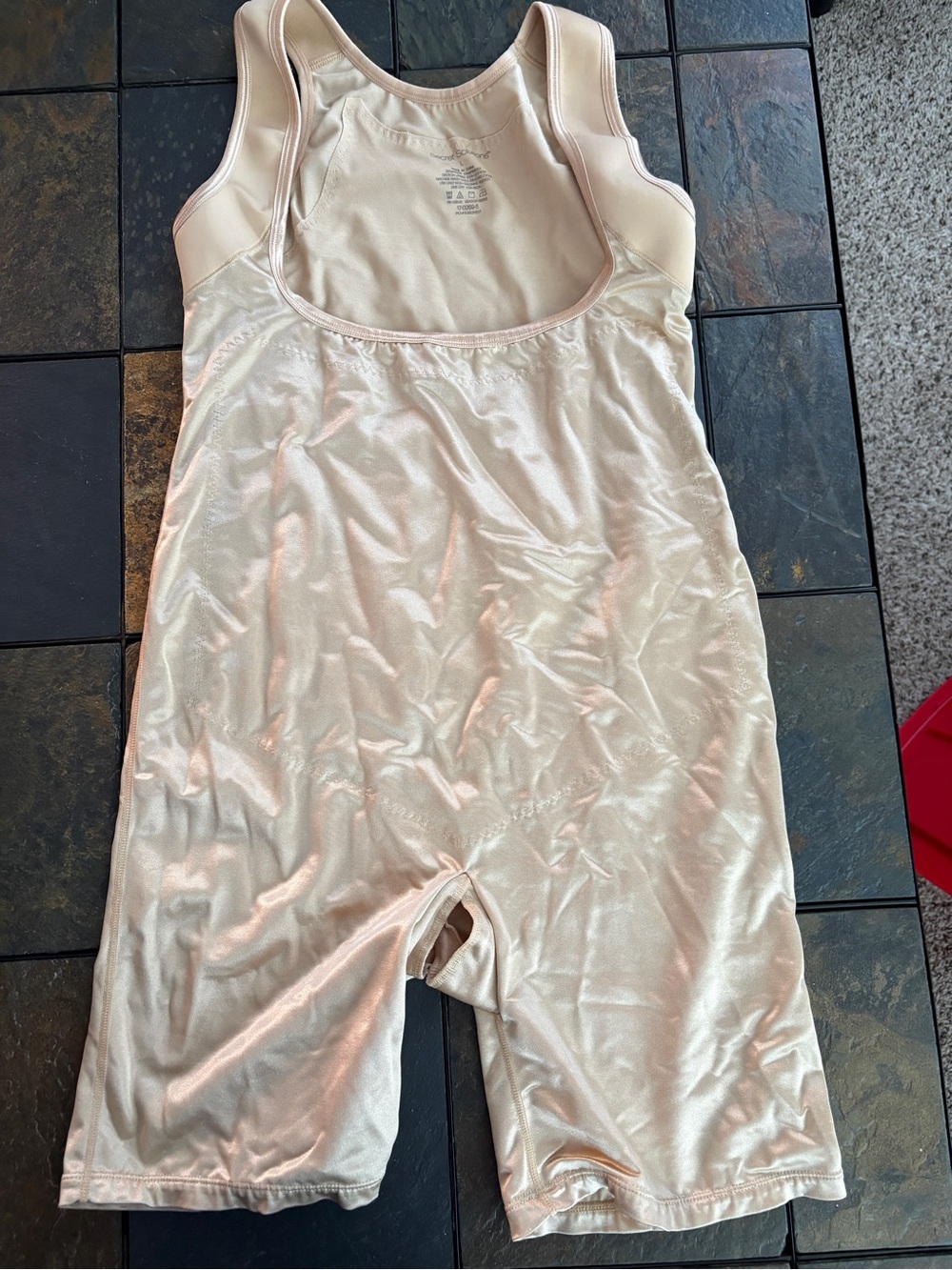 Women’s Full-Body Shaping Bodysuit in Light Peach - Supportive Sculpting Wear